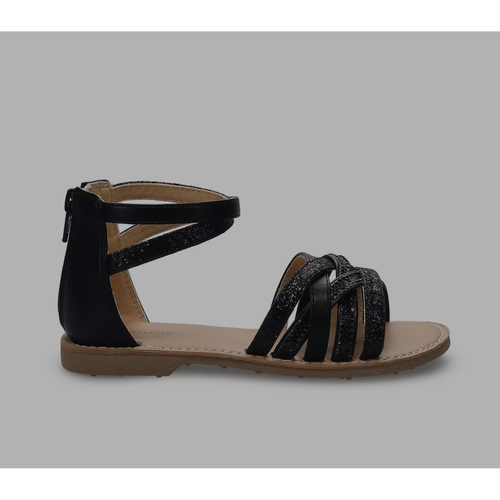 Sonoma Goods For Life Alanna Girls Sandals‎  Black Size 13